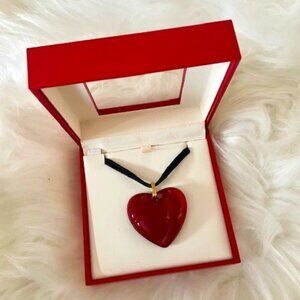 Baccarat crystal heart pendant